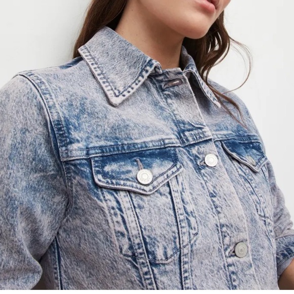 All Saints Cropped Denim Jacket - Picture 5 of 10